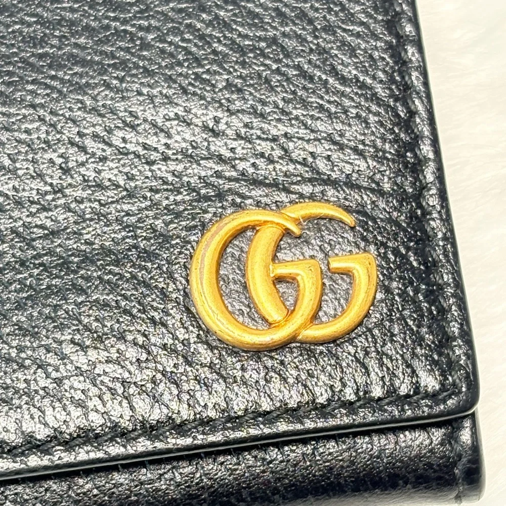 Gucci GG Marmont Black Leather Coin‎ Wallet